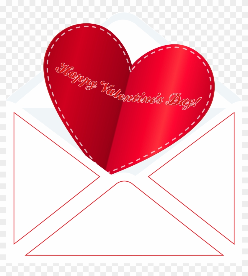 Happy Valentine's Day Envelope Png Clip Art Transparent Png #538218