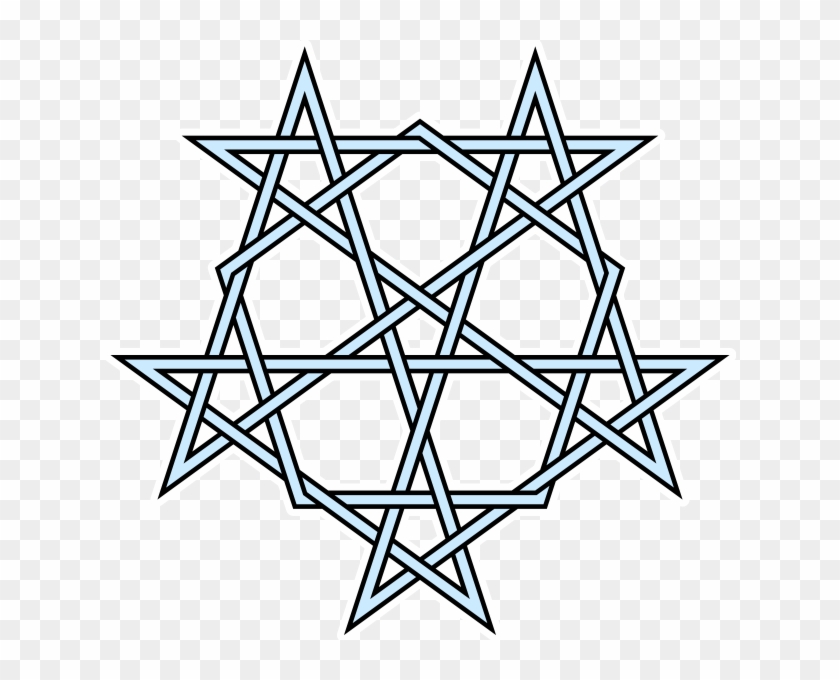 Pentagrams Pentagon Interlaced - Pentagram Made Of Pentagrams Clipart