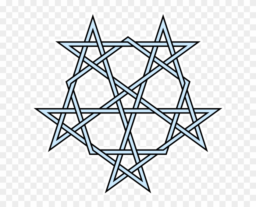 Pentagrams Pentagon Interlaced - Pentagram Made Of Pentagrams Clipart #538314