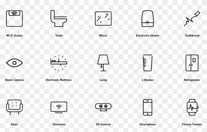 Home Icons Room - Smart Home Device Icon Clipart