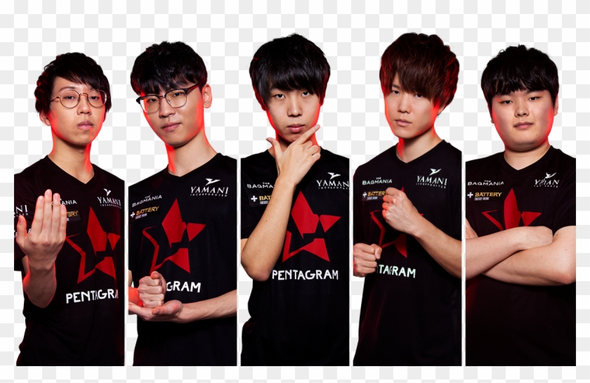 Pentagram Roster 2018 Spring - Japanese League Of Legends Team Clipart