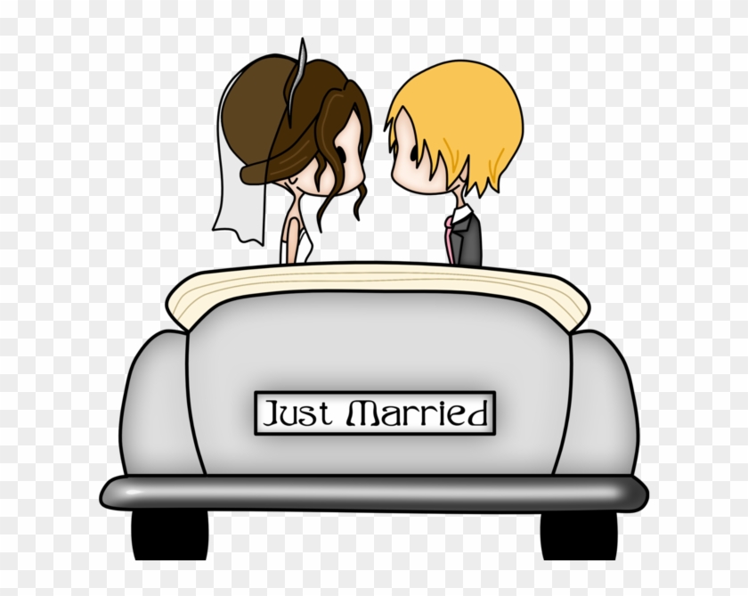 Just Married Cute - Just Married Car Png Clipart #538763