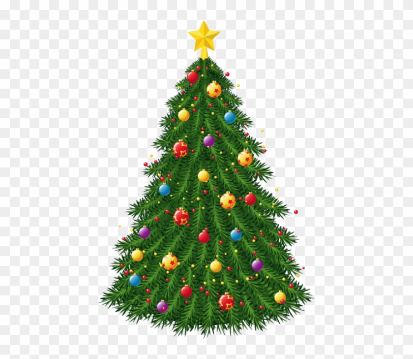 Free Png Transparent Christmas Tree With Ornaments - Vintage Christmas Tree Clip Art #539594