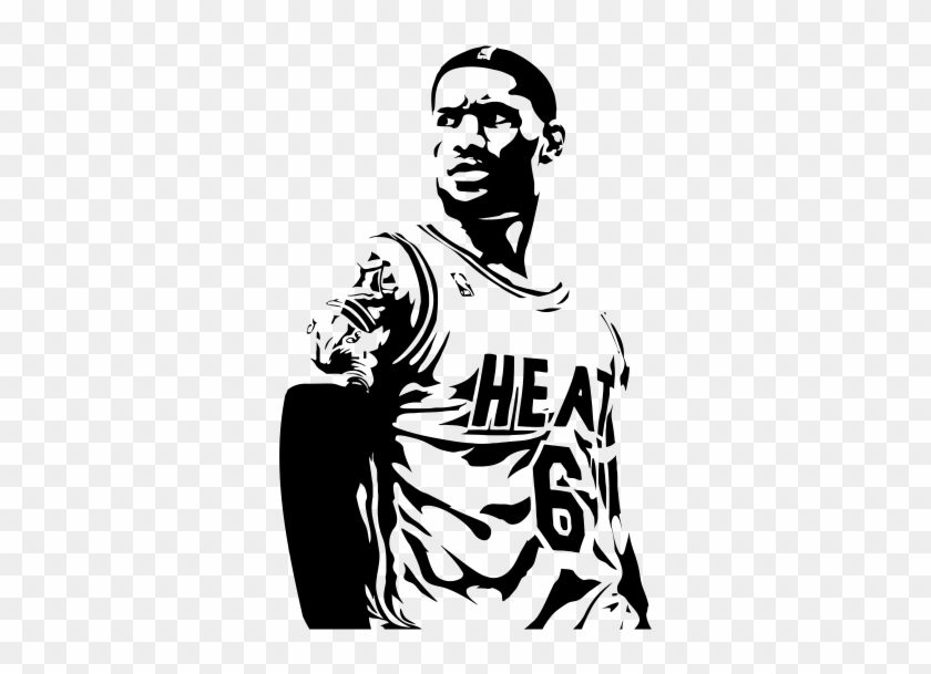 28 Collection Of Lebron James Clipart Black And White - Lebron James Clipart Black And White - Png Download #539700