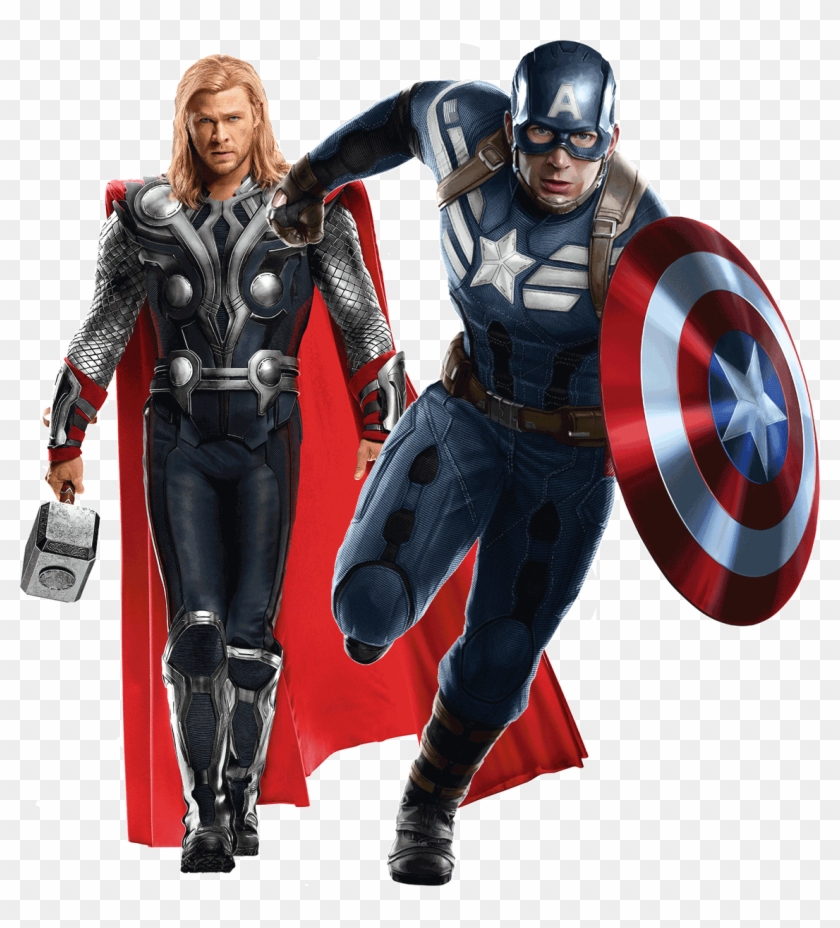 Captain America Thor Png - Transparent Captain America Png Clipart #539956