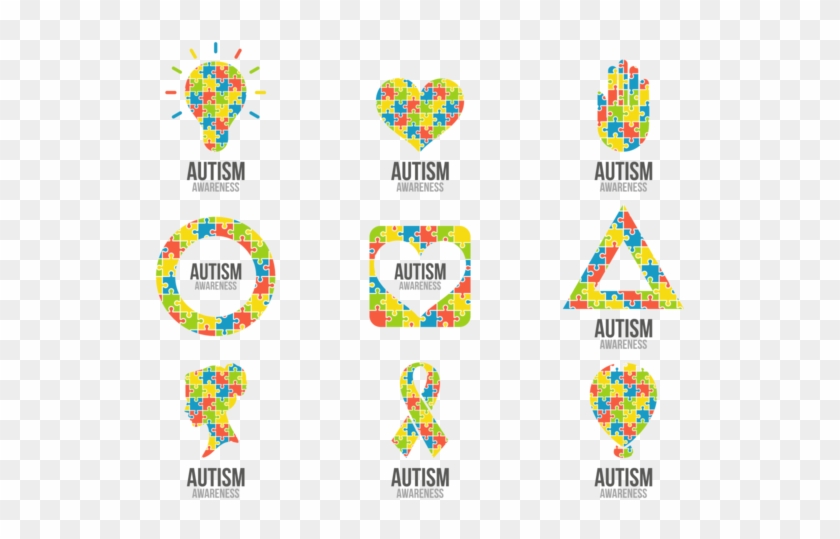 Colorful Puzzle Symbol Of Autism - Symbole De L Autisme Clipart #5300949
