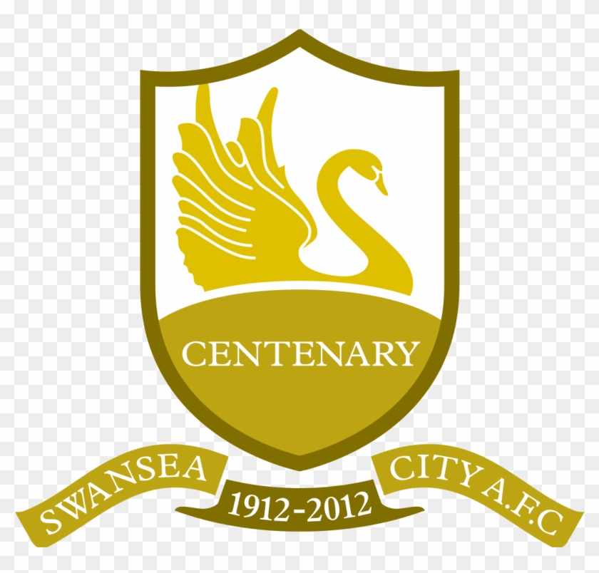 Swansea City Afc Logo 100th Anniversarysvg Wikipedia - Swansea City Old Logo Clipart #5301071