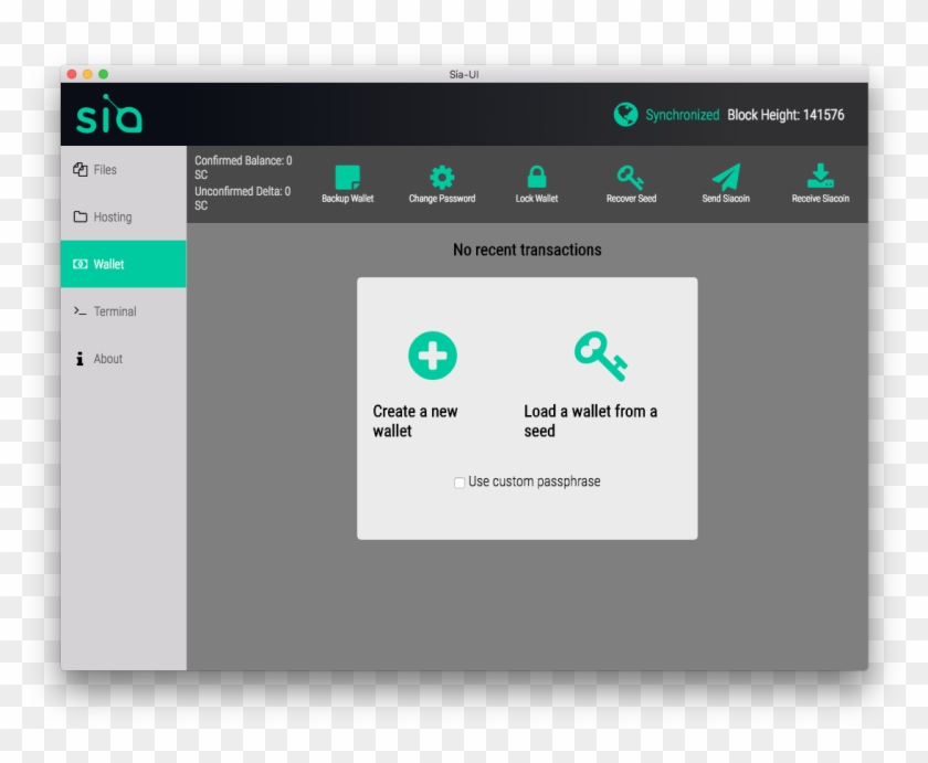 Choose 'load A Wallet From A Seed' - My Siacoin Seeds Clipart