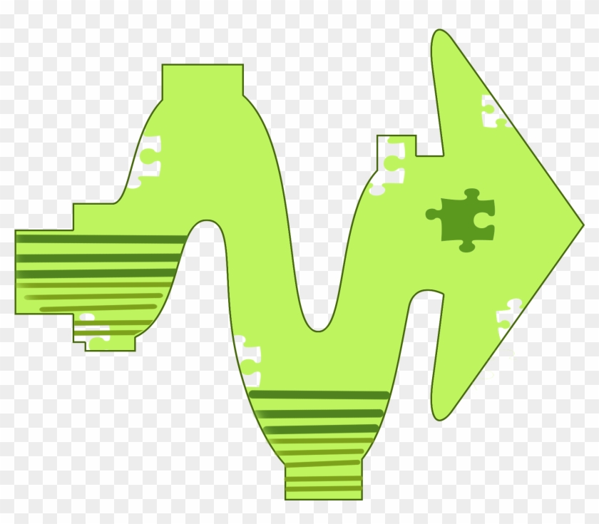 Arrow Green Fresh Jigsaw Png And Psd - Plot Clipart #5302384