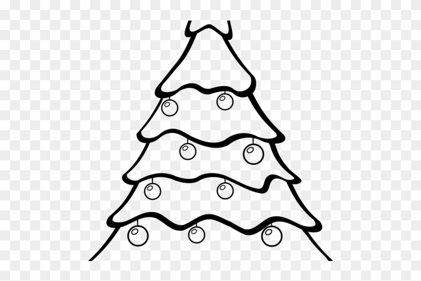 Drawn Christmas Tree Chrismas Tree - Merry Christmas Easy Drawing Clipart