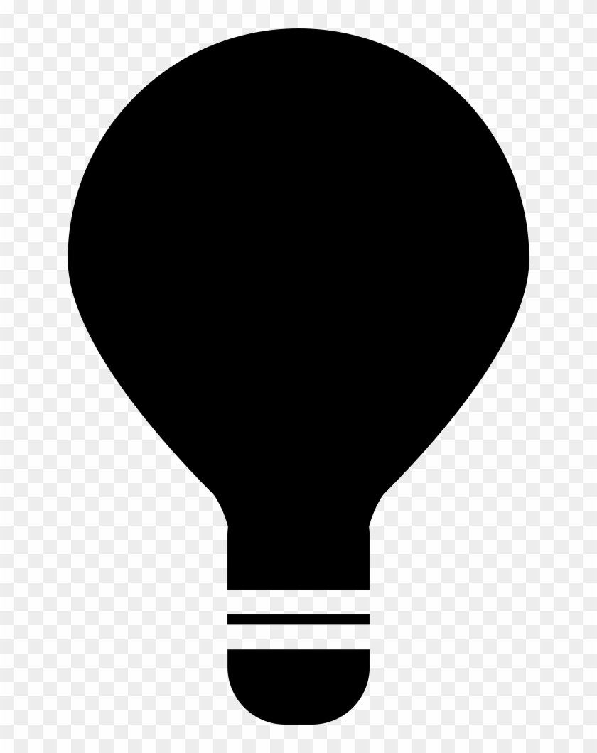 Turned Off Lightbulb Comments - Hot Air Balloon Vector Black Clipart