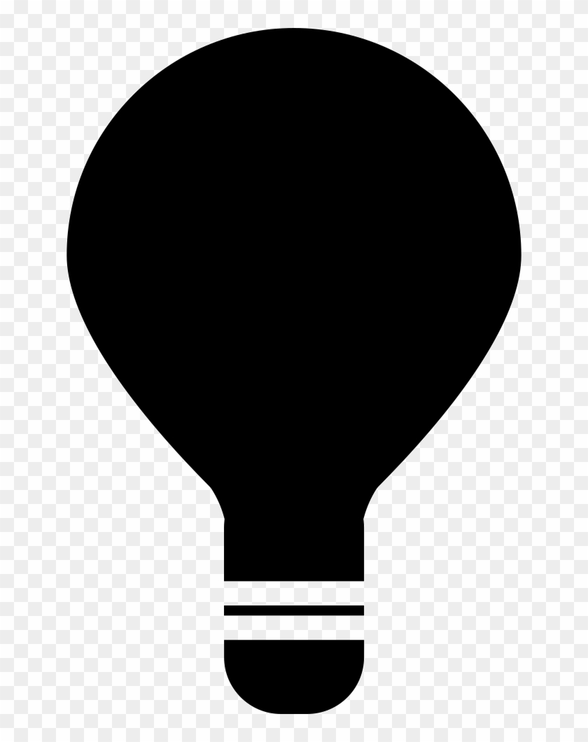 Turned Off Lightbulb Comments - Hot Air Balloon Vector Black Clipart #5303215