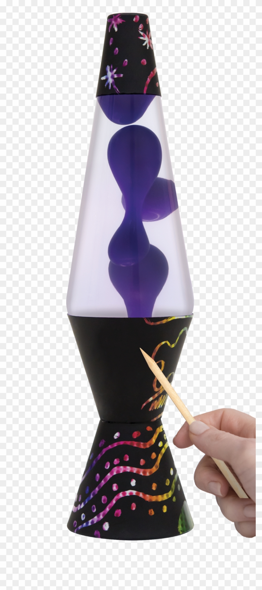 5" Scratch Off Lava Lamp - Lava Lamp Black Purple Clipart #5303294