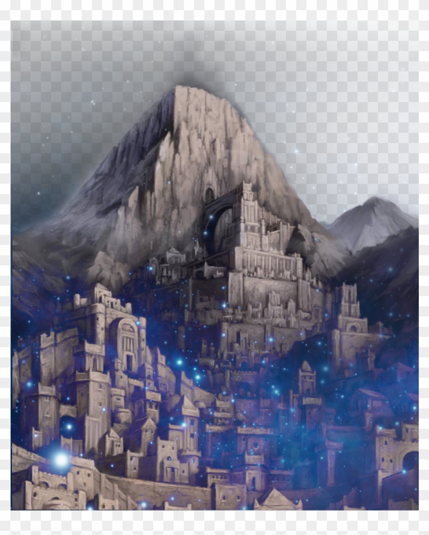 #ftestickers #mountain #background #freetoedit - Fantasy Iron Fortress Clipart #5303741
