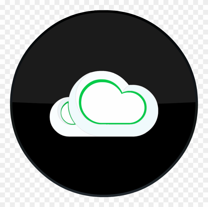 Cloud Storage Icon - Circle Clipart