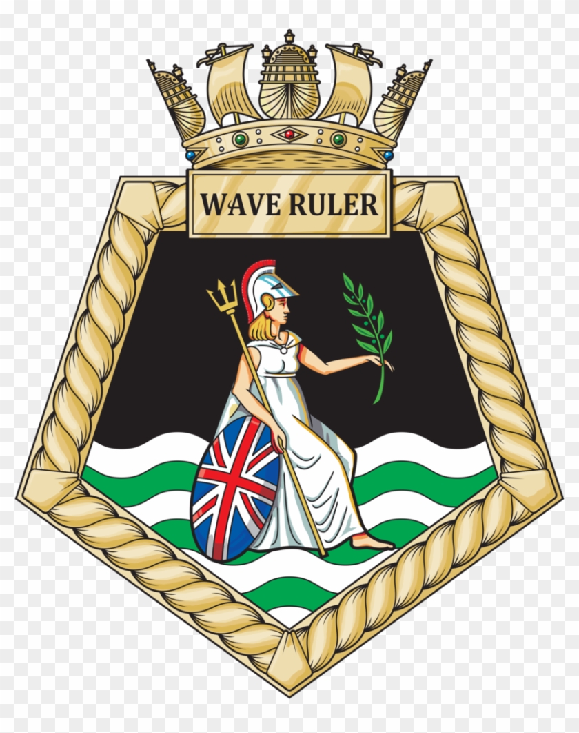 Wave Ruler - Royal Navy Mine Warfare Badge Clipart