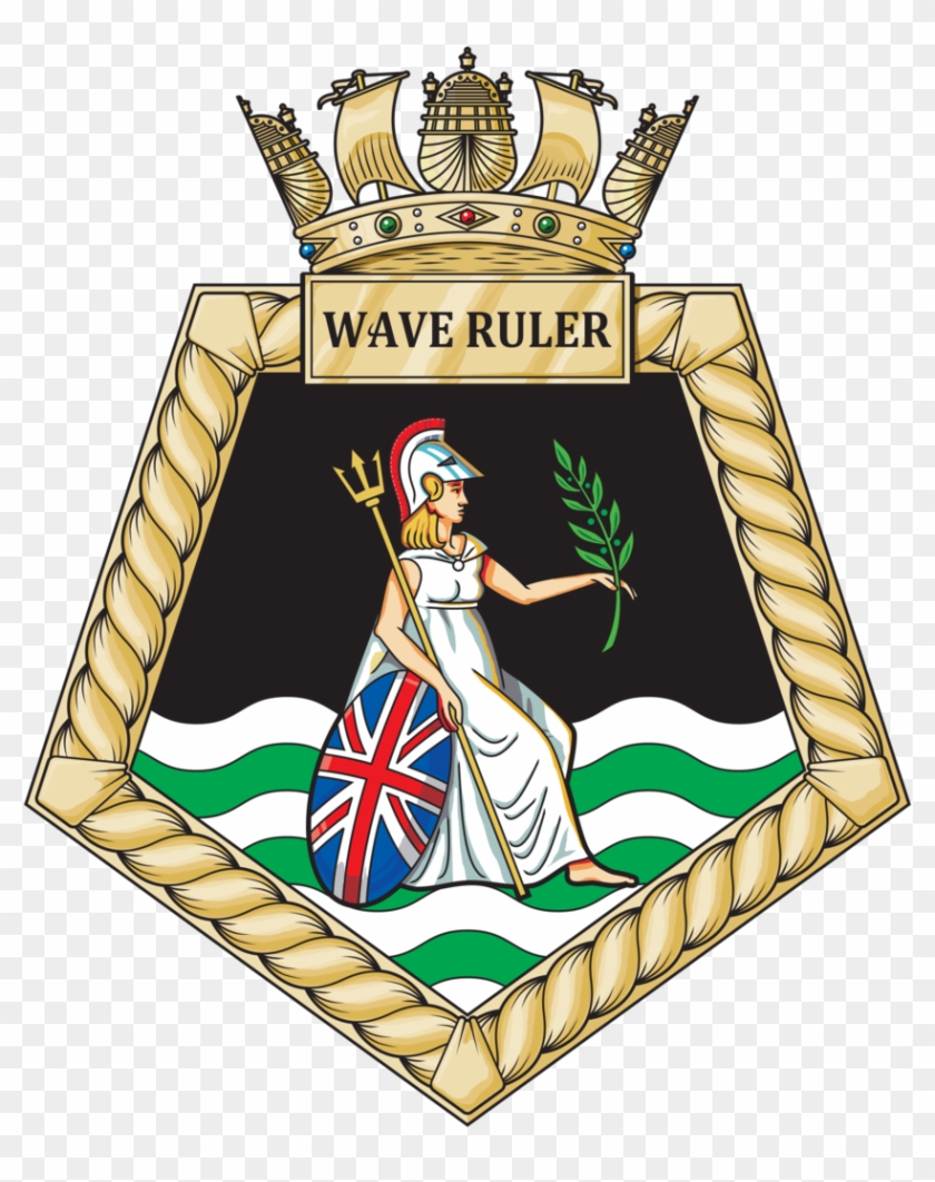 Wave Ruler - Royal Navy Mine Warfare Badge Clipart #5304137
