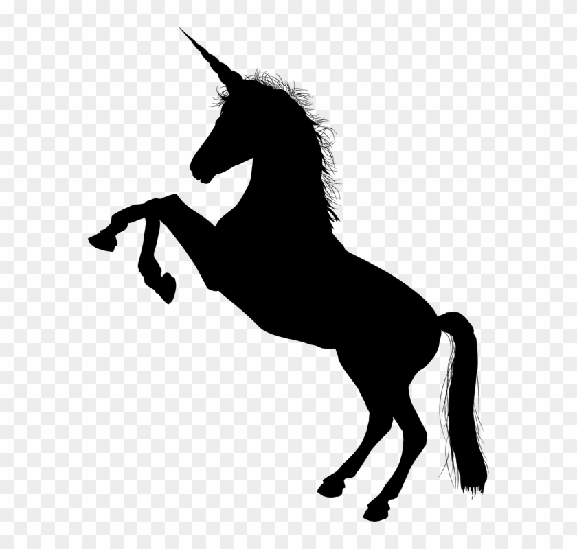 Mythical Svg - Cavalo Preto E Branco Clipart