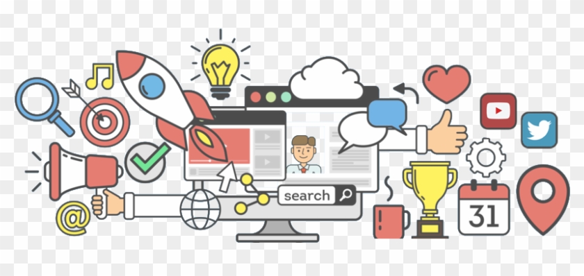 Digital Marketing And Social Media - Marketing Means Clipart #5305078