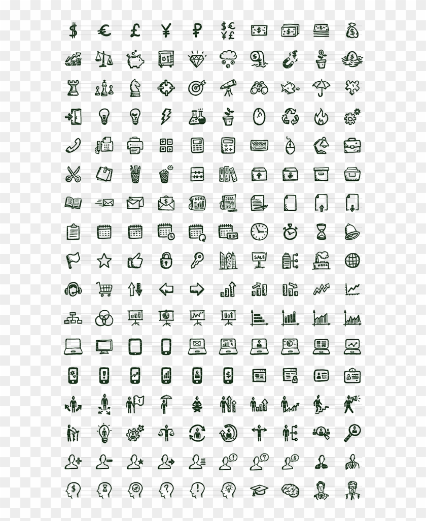 Busy Icons Free 36 Free Hand-drawn Icons - Business Icon Pack Png Clipart #5305120