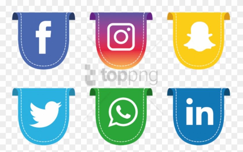 Free Png Social Media Icons Set, Social, Media, Icon - Social Media Logo Transparent Background Clipart