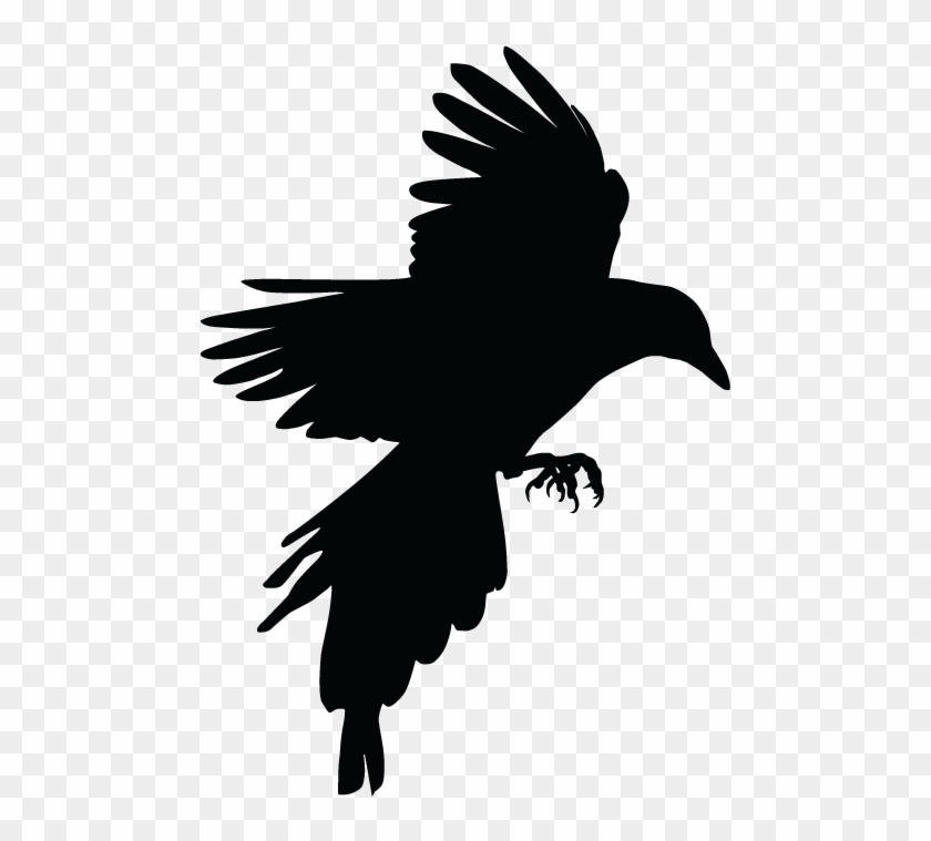 This Black And White Icon Of A Magpie In Flight Was - Eagle Clipart #5305921