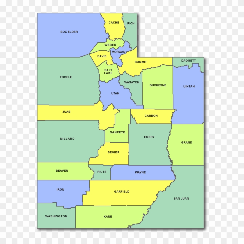 Utah County Map Picture Hot Dog Cart Licensing State - Mapa De Los Condados De Utah Clipart