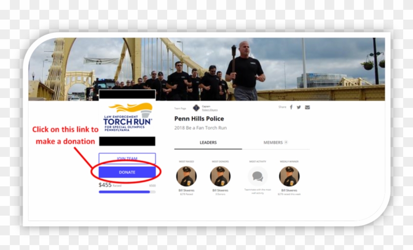If You Are Interested Donating To Support The Phpd - Law Enforcement Torch Run Clipart