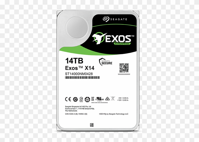 Seagate Shows 14tb Helium-based Exos Hdd - Seagate St12000nm0007 Clipart #5308121