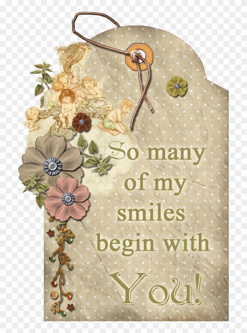 116 Tag Smiles Start Ge - Scrapbooking Tag Png Clipart #5309112