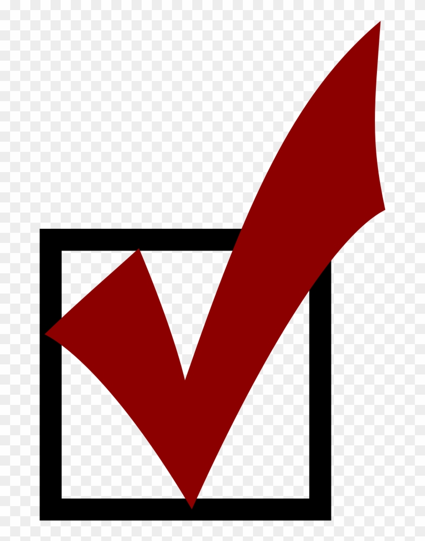 45 Kb Png - Red Check In Black Box Clipart #5309244