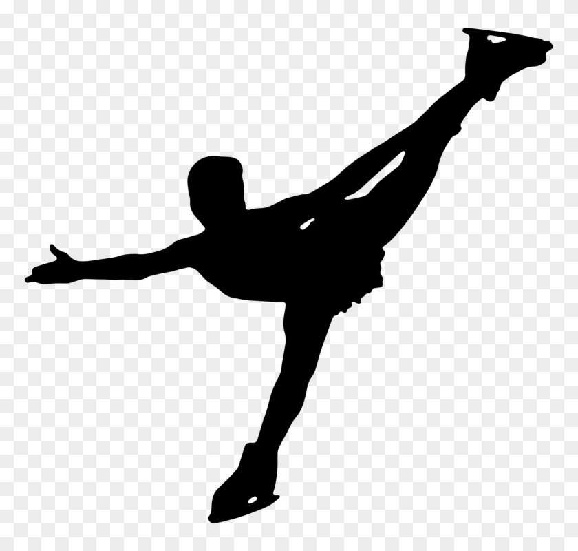 Ice Skater Figure Skater Woman Skater Girl Skater - Ice Skater Silhouette Png Clipart