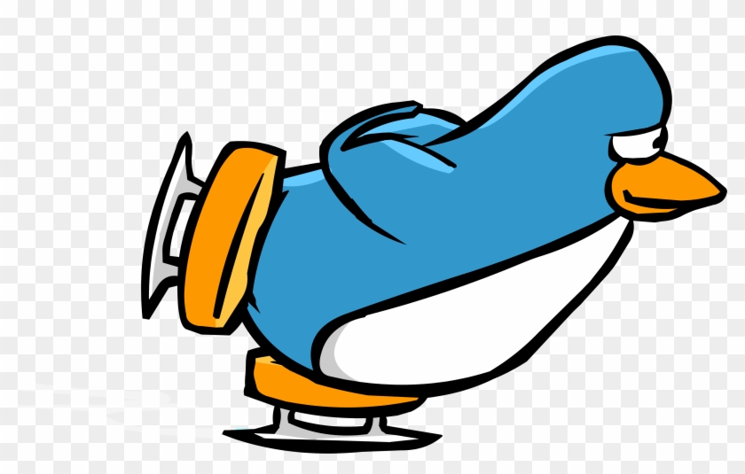 Children´s Skates - Penguin On Ice Skates Clipart
