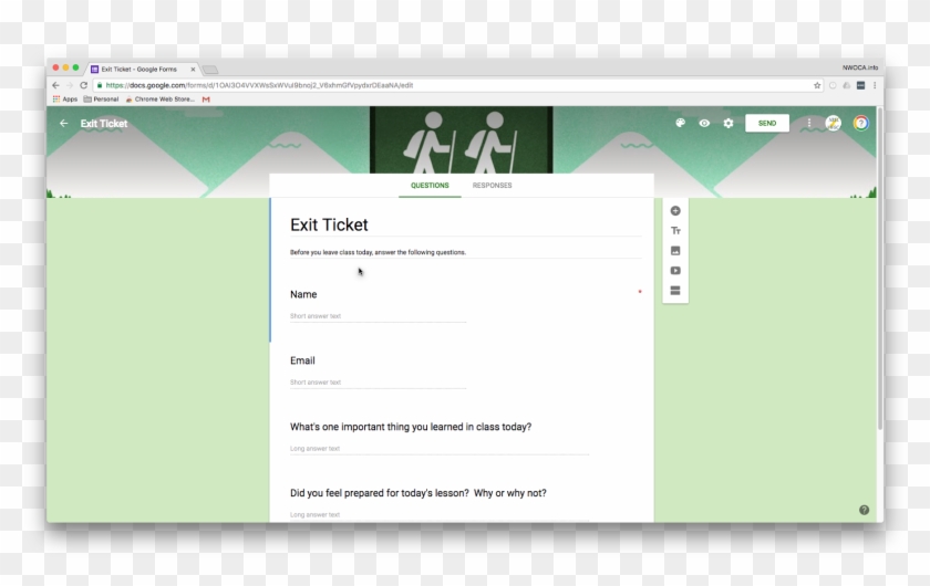 You Can Use The Questions That Are There, Change Them, - Google Form Topic Clipart #5310170