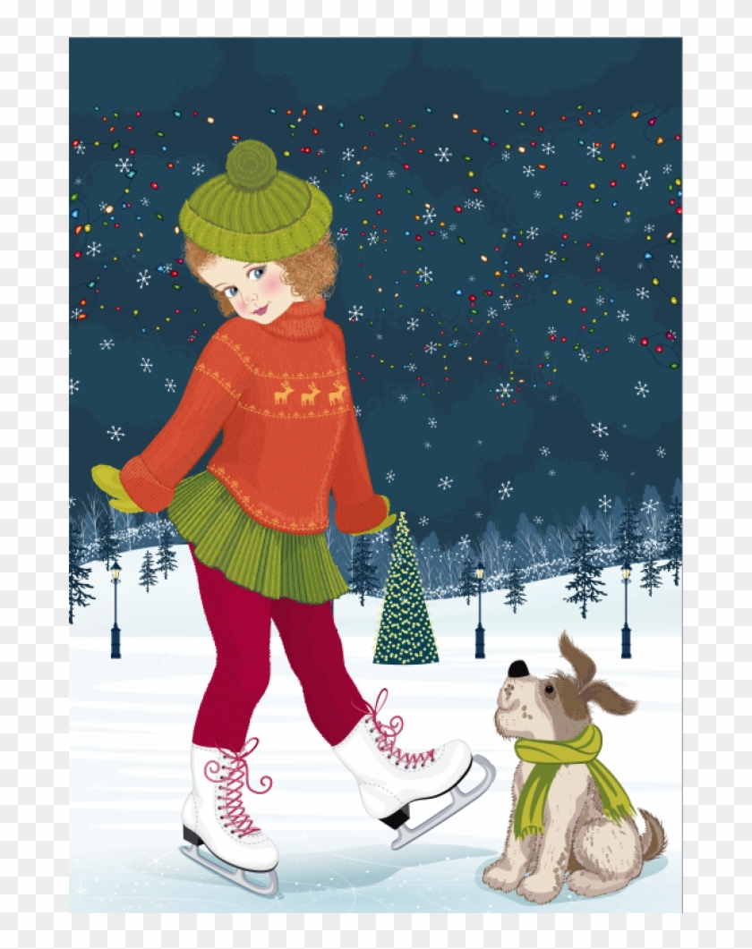 Figure Skater - Нарисованная Девочка На Коньках Clipart