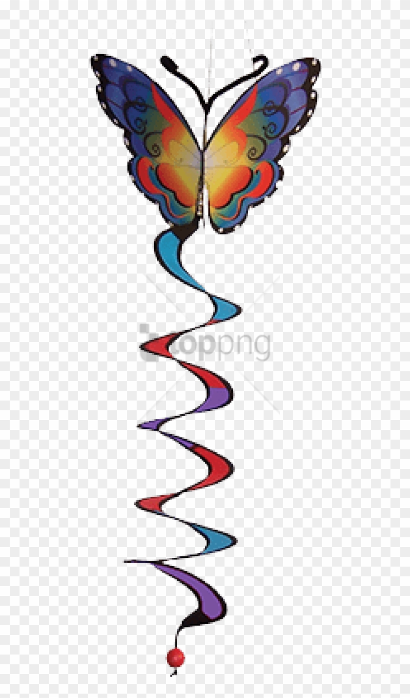 Free Png Fancy Butterfly Theme Twister - Wind Wheels & Spinners Clipart