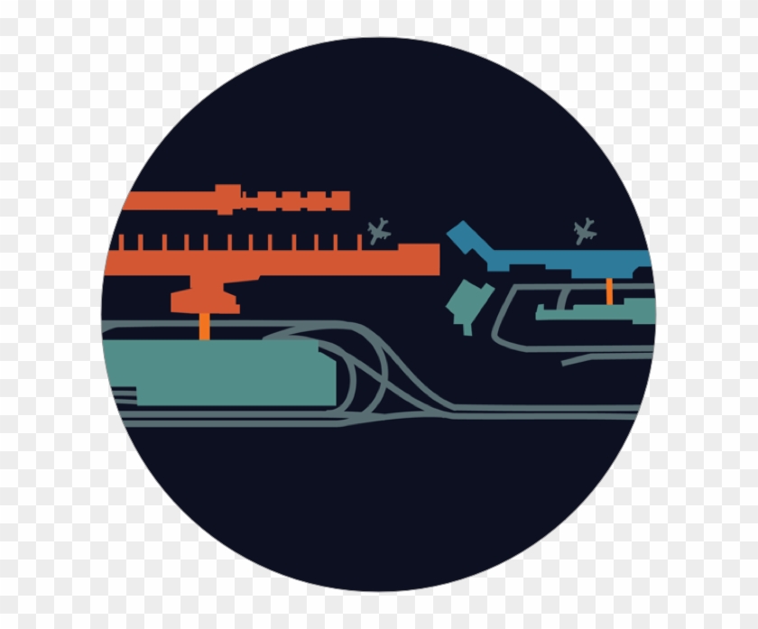Southwest, Spirit Airlines, United - Spirit Dtw Airport Map Clipart