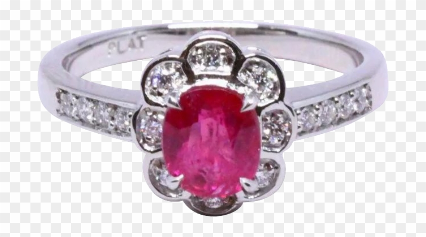 Fine Burma Ruby Ring - Engagement Ring Clipart #5312921