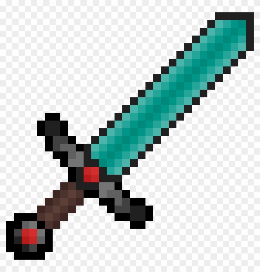 Ruby Gem Sword - Minecraft Stone Sword Texture Clipart
