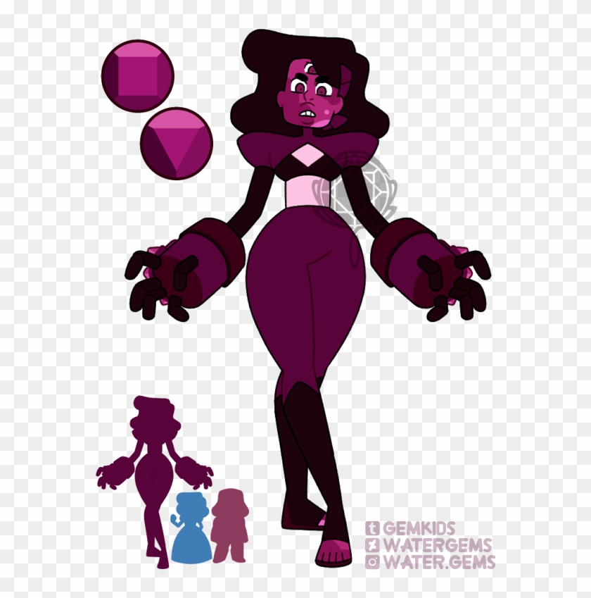Bicolor Sapphire Geneva Rhodolite Steven Universe - Steven Universe Garnet Oc Clipart