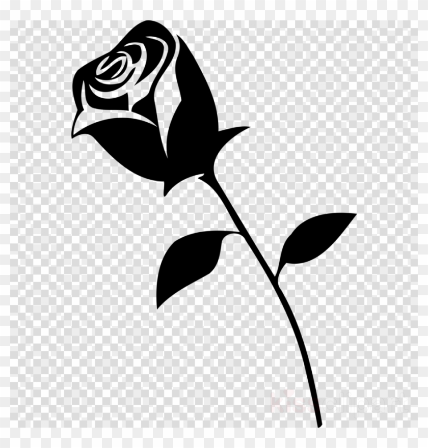 Rosebud Clipart Clip Art , Png Download - Black Rose Vector Png Transparent Png #5313549