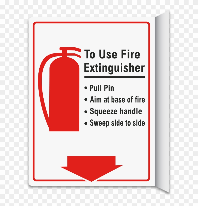 How To Use Fire Extinguisher 2-way Sign - Australian Institute Of Export Clipart