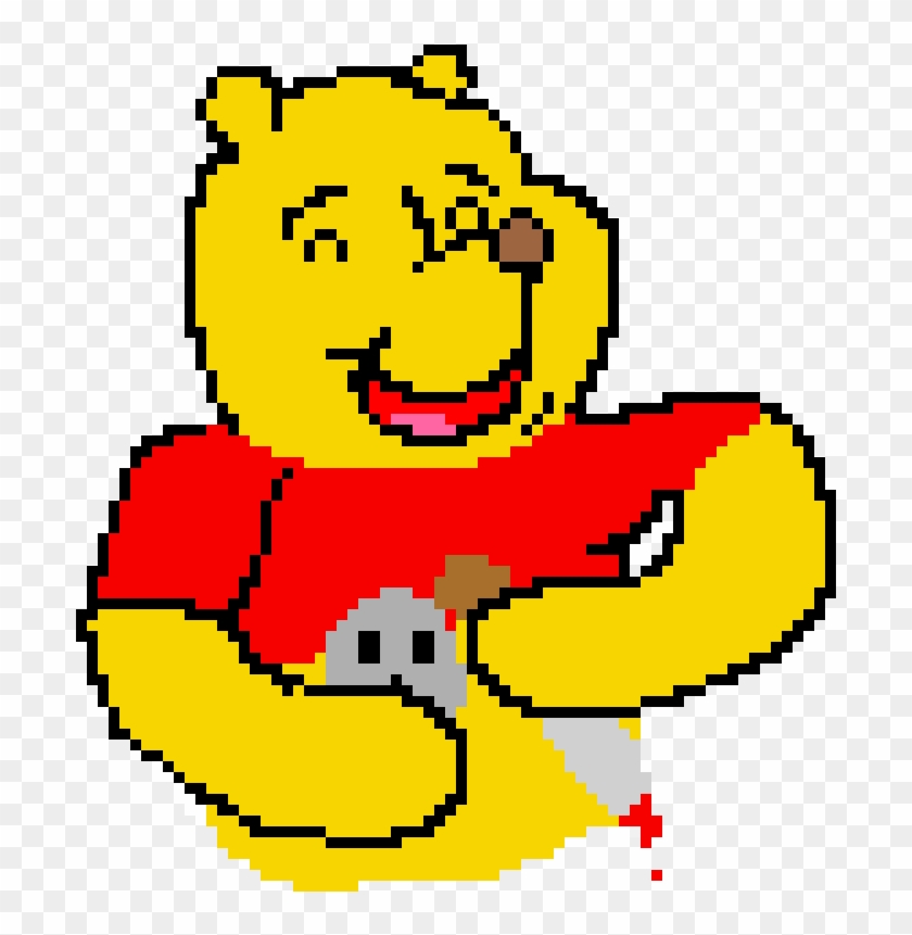 Demented Pooh Bear - Cartoon Clipart #5313964