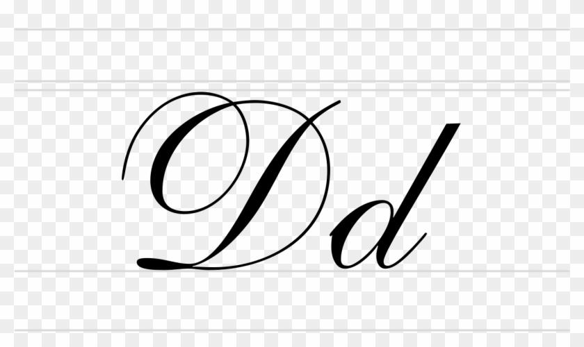 Letter D Handwritten - Calligraphy Clipart