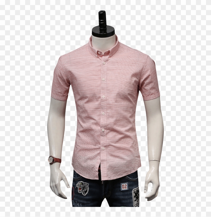 European Station Summer New Fine-stripe Shirt Men's - Man Clipart