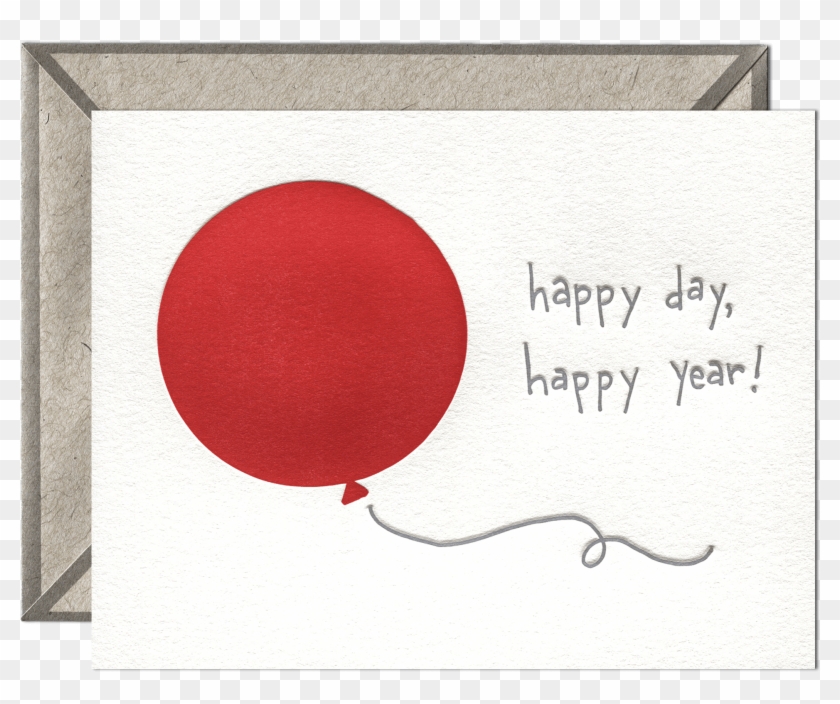 Happy Day, Happy Year Letterpress Greeting Card - Illustration Clipart