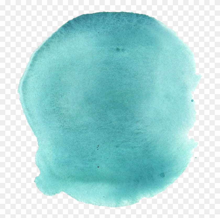 1 / - Turquoise Watercolor Stain Png Clipart #5314807