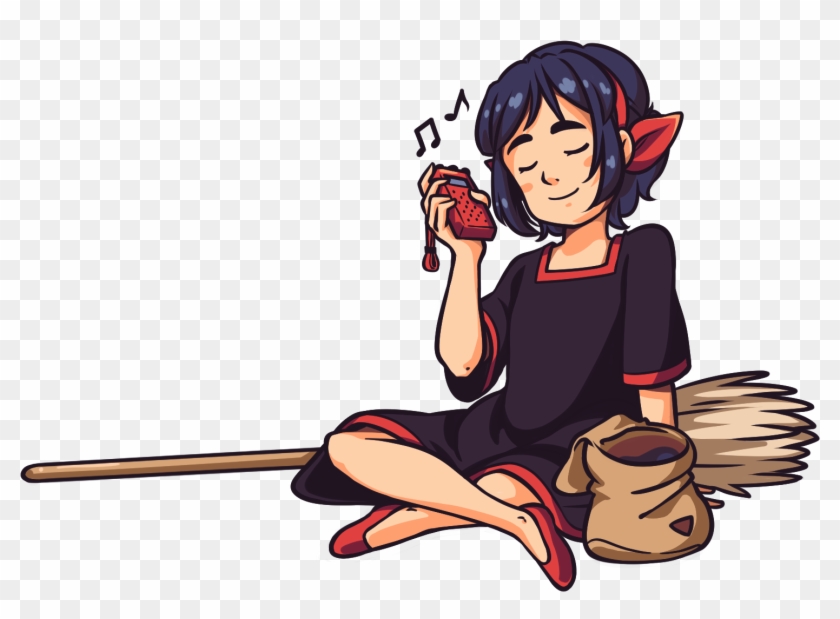 Angry Crows Are One Thing, But Flying A Broom Around - Cartoon Clipart #5315856