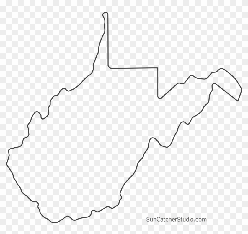 West Virginia State Map Outline Clipart #5316804