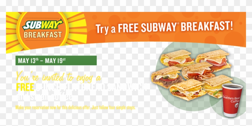 Free Subway Breakfast Sandwich - Fast Food Clipart #5316875